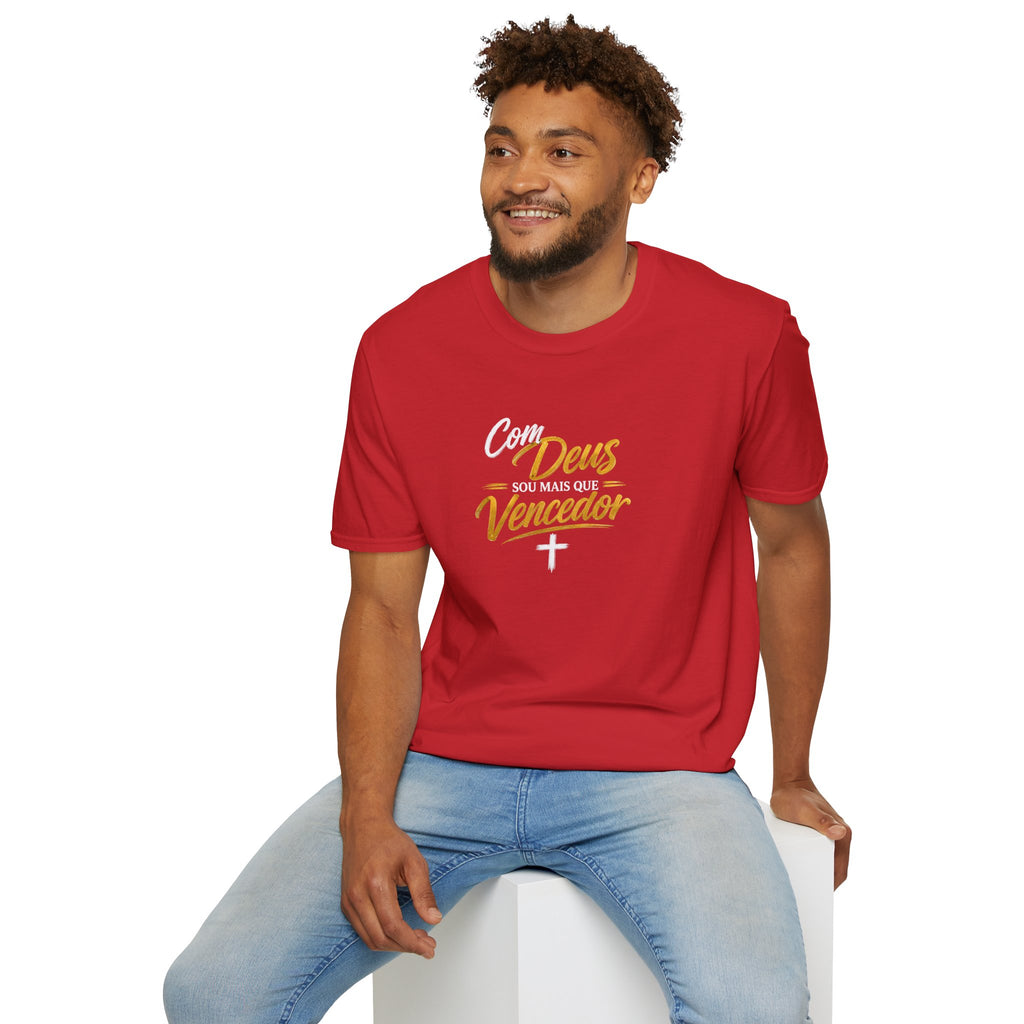 T-Shirt "Com Deus sou mais que vencedor"