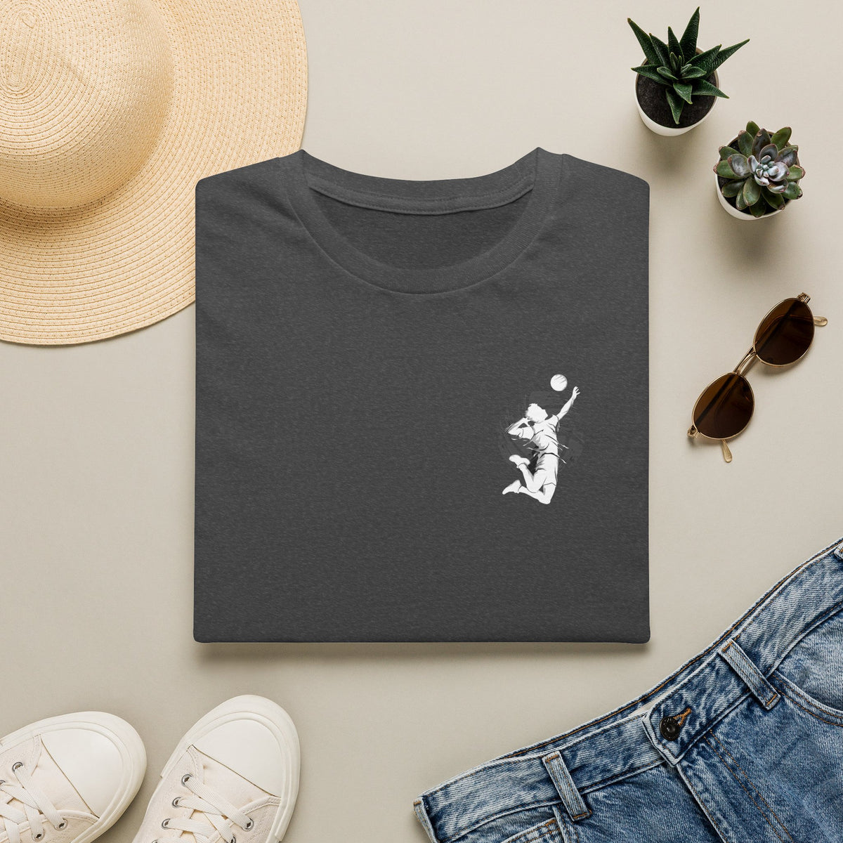 T-Shirt — “Fly High Hit Hard” Volleyboll