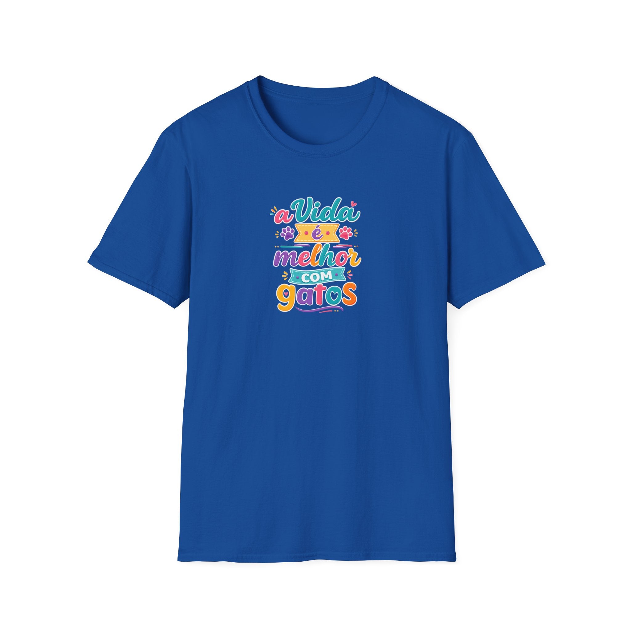 T‑Shirt — "A Vida é Melhor com Gatos"