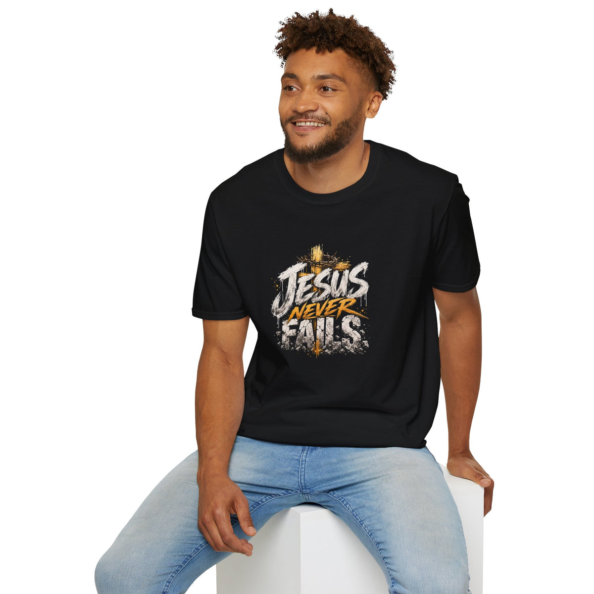 T-Shirt — Jesus Never Fails