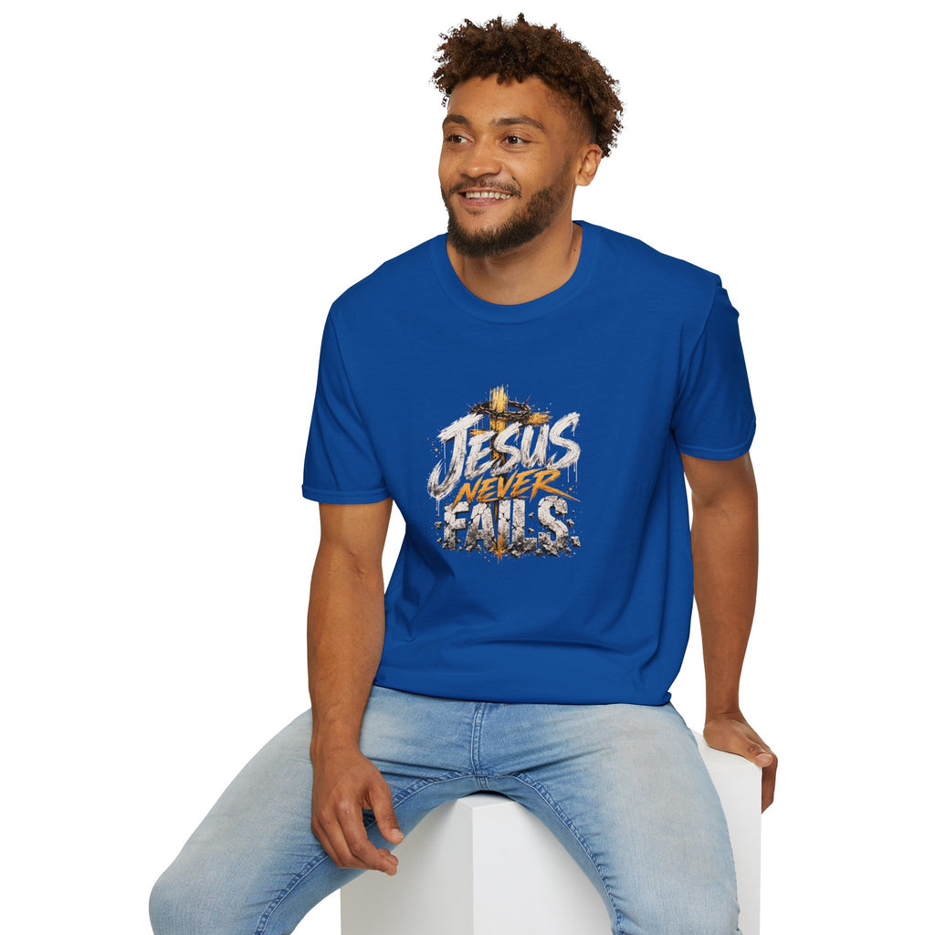 T-Shirt — Jesus Never Fails