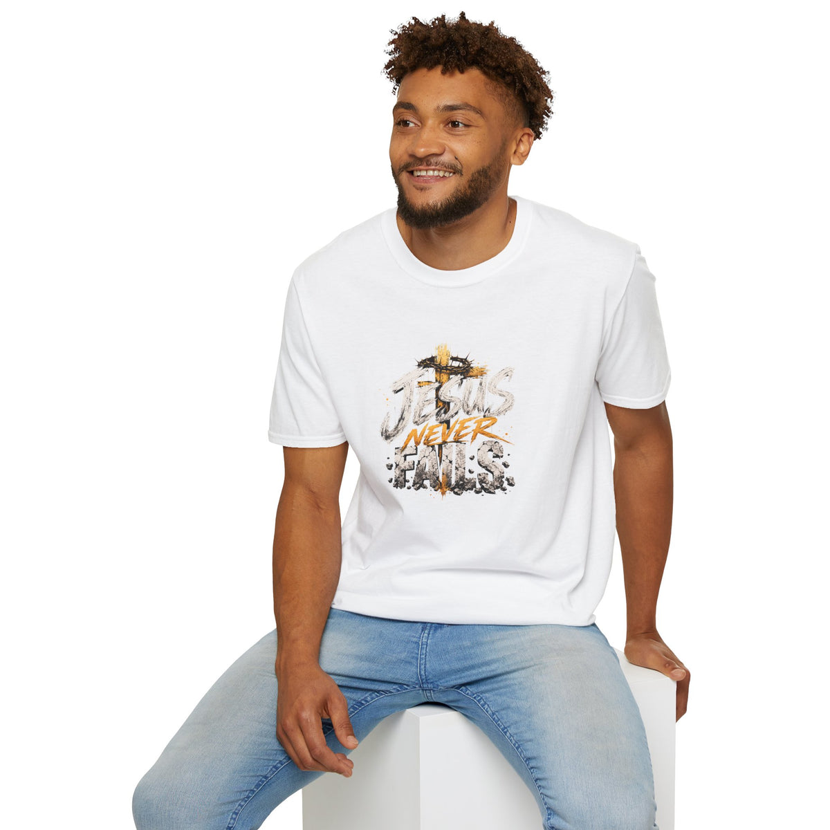 T-Shirt — Jesus Never Fails