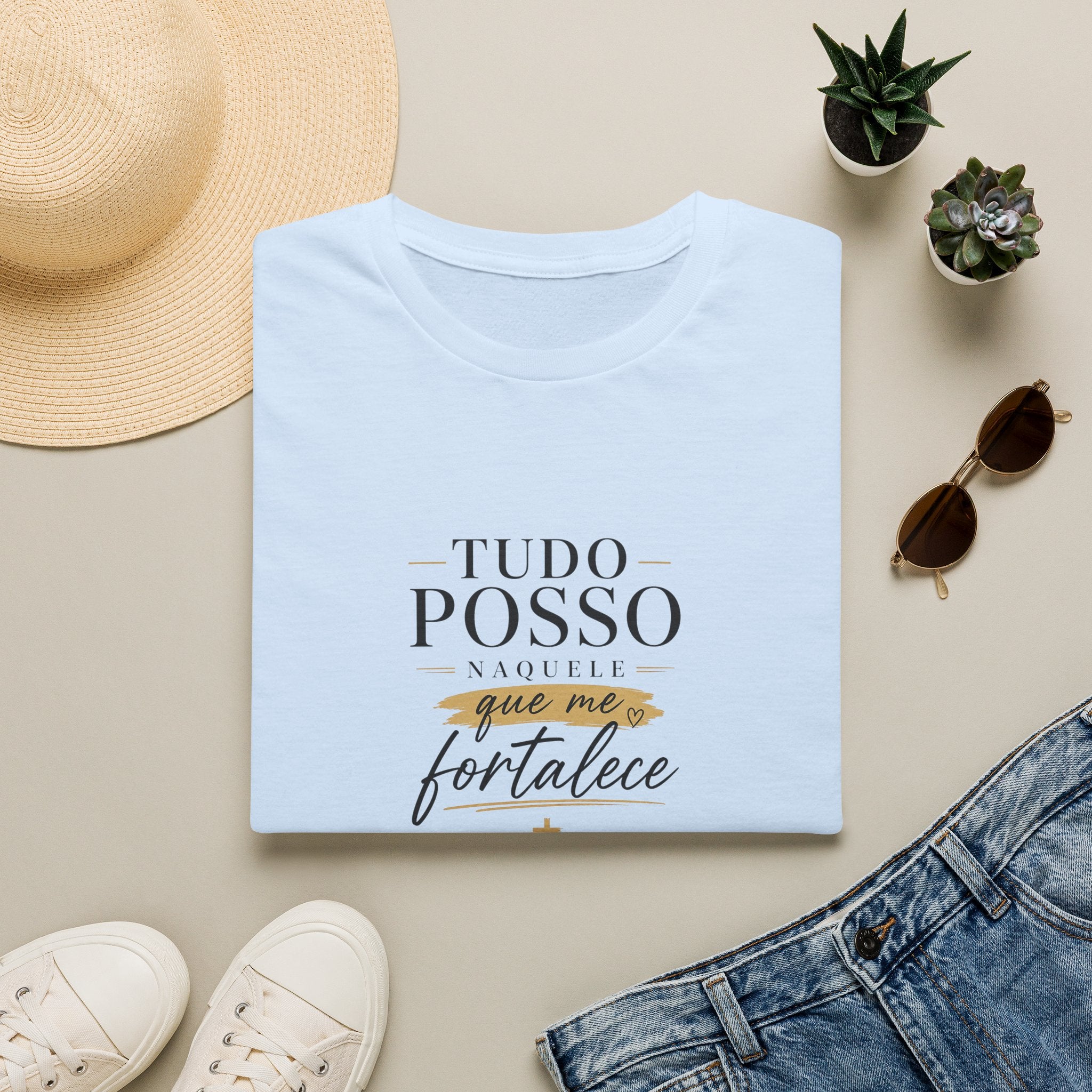 T-Shirt — "Tudo Posso Naquele que Me Fortalece"