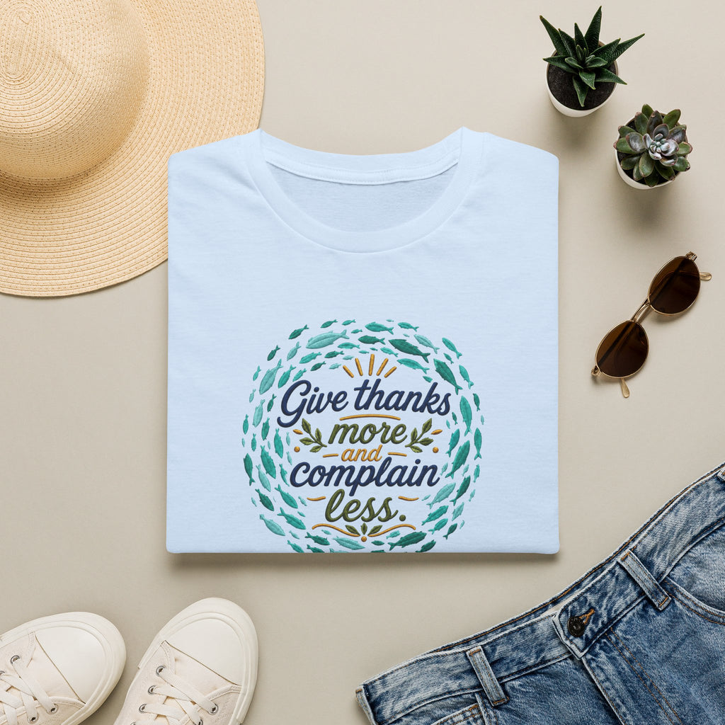 T-Shirt "Give Thanks More and Complain Less"