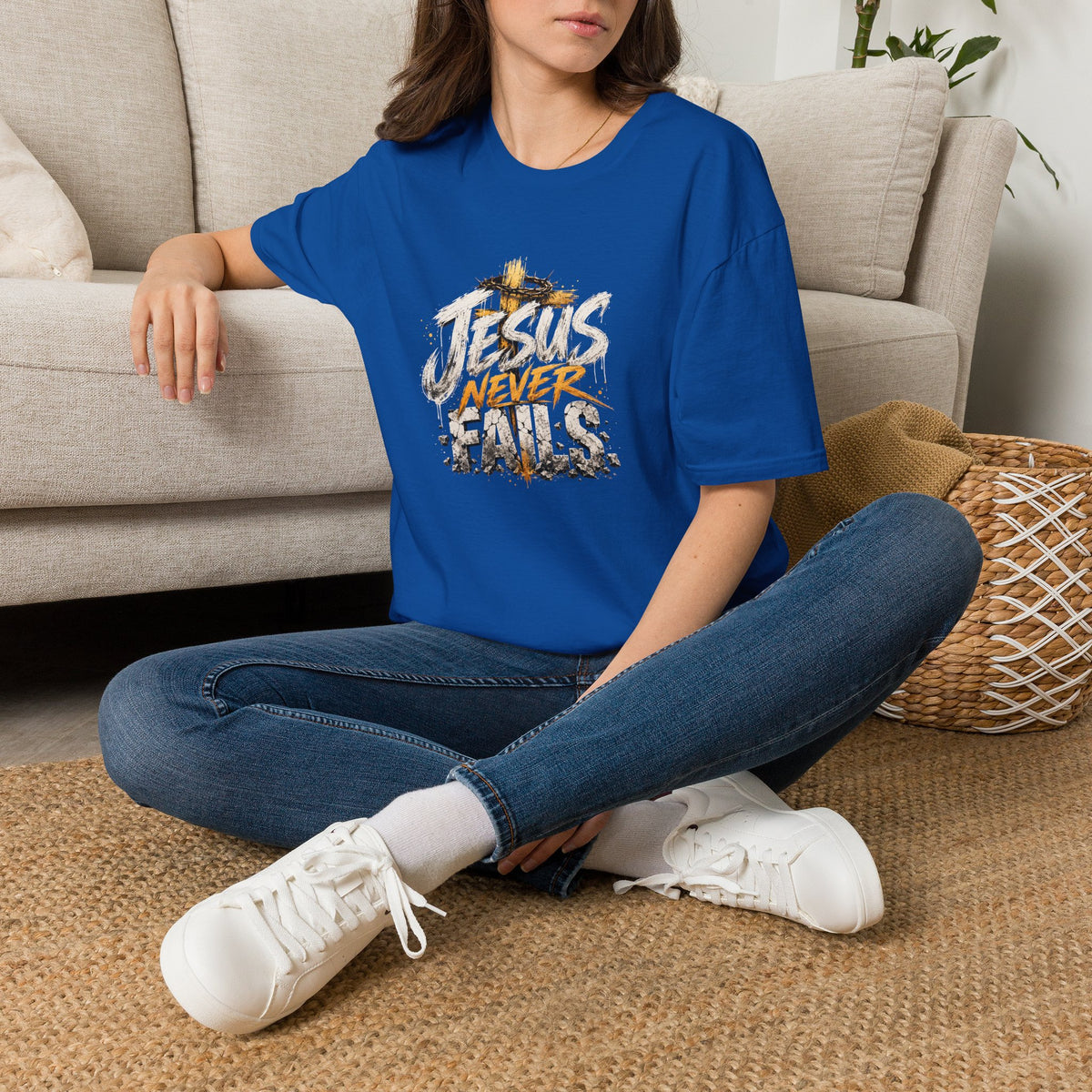 T-Shirt — Jesus Never Fails