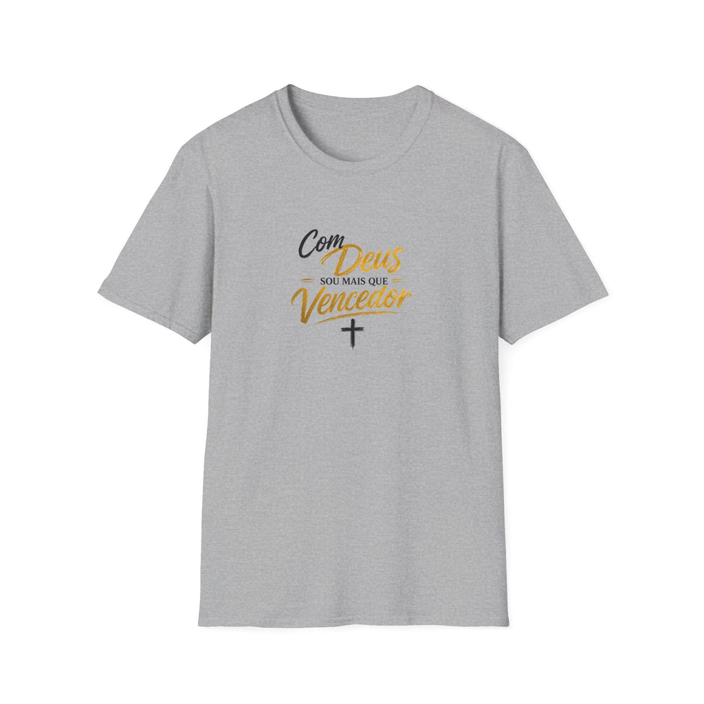 T‑Shirt — "Com Deus Sou Mais Que Vencedor"