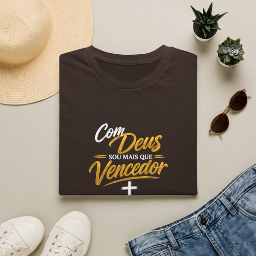 T-Shirt "Com Deus sou mais que vencedor"