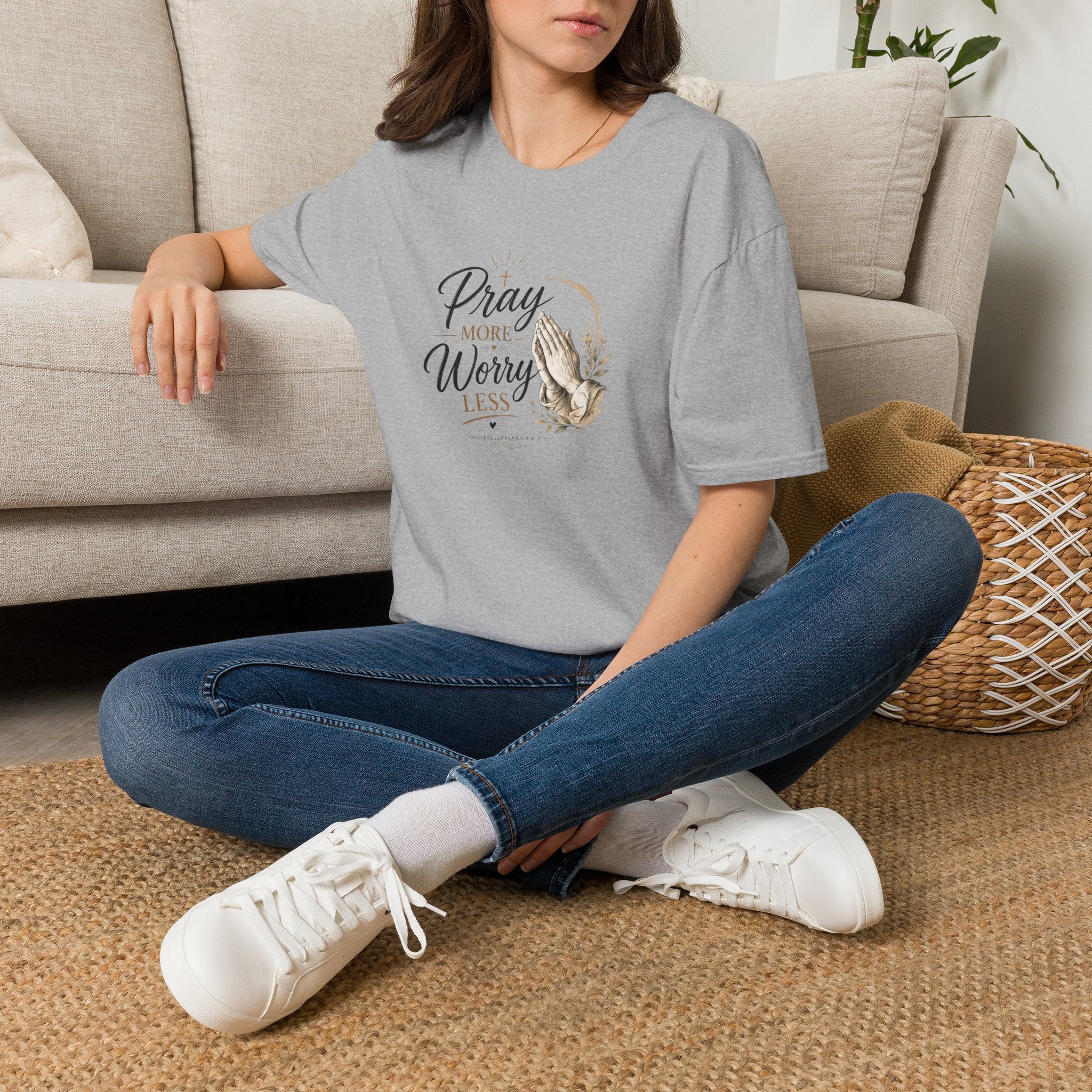T-Shirt — "Pray More Worry Less"
