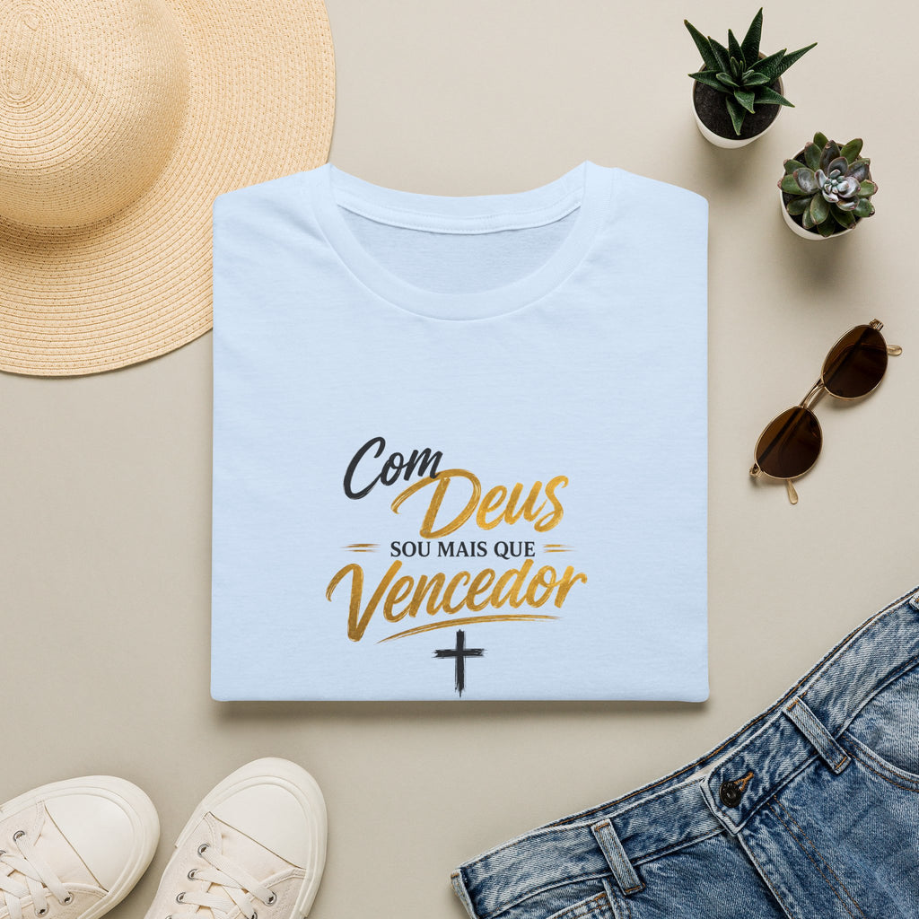 T‑Shirt — "Com Deus Sou Mais Que Vencedor"