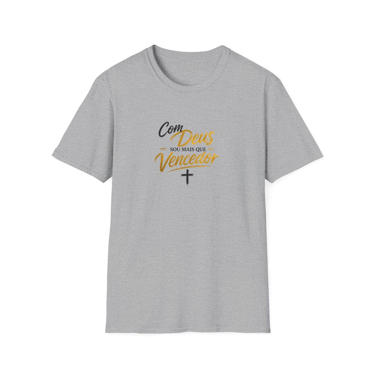 T‑Shirt — "Com Deus Sou Mais Que Vencedor"