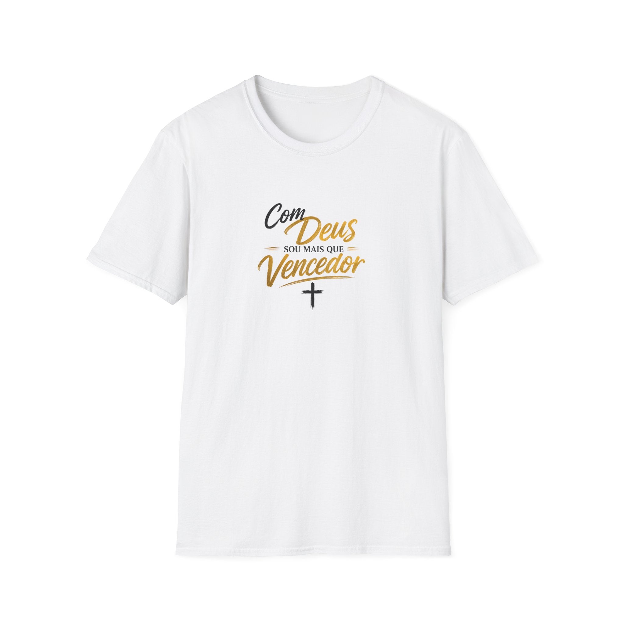 T‑Shirt — "Com Deus Sou Mais Que Vencedor"