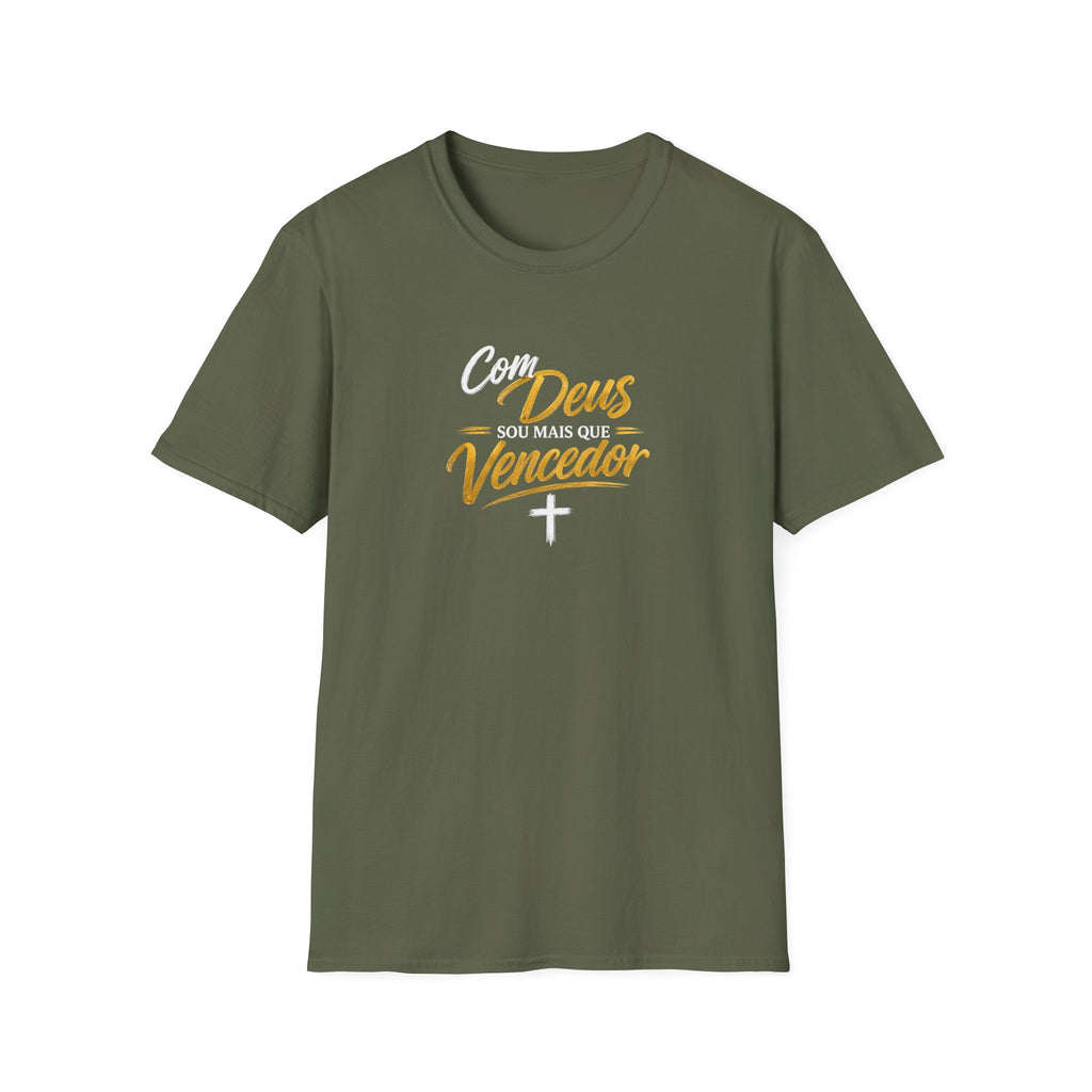 T-Shirt "Com Deus sou mais que vencedor"