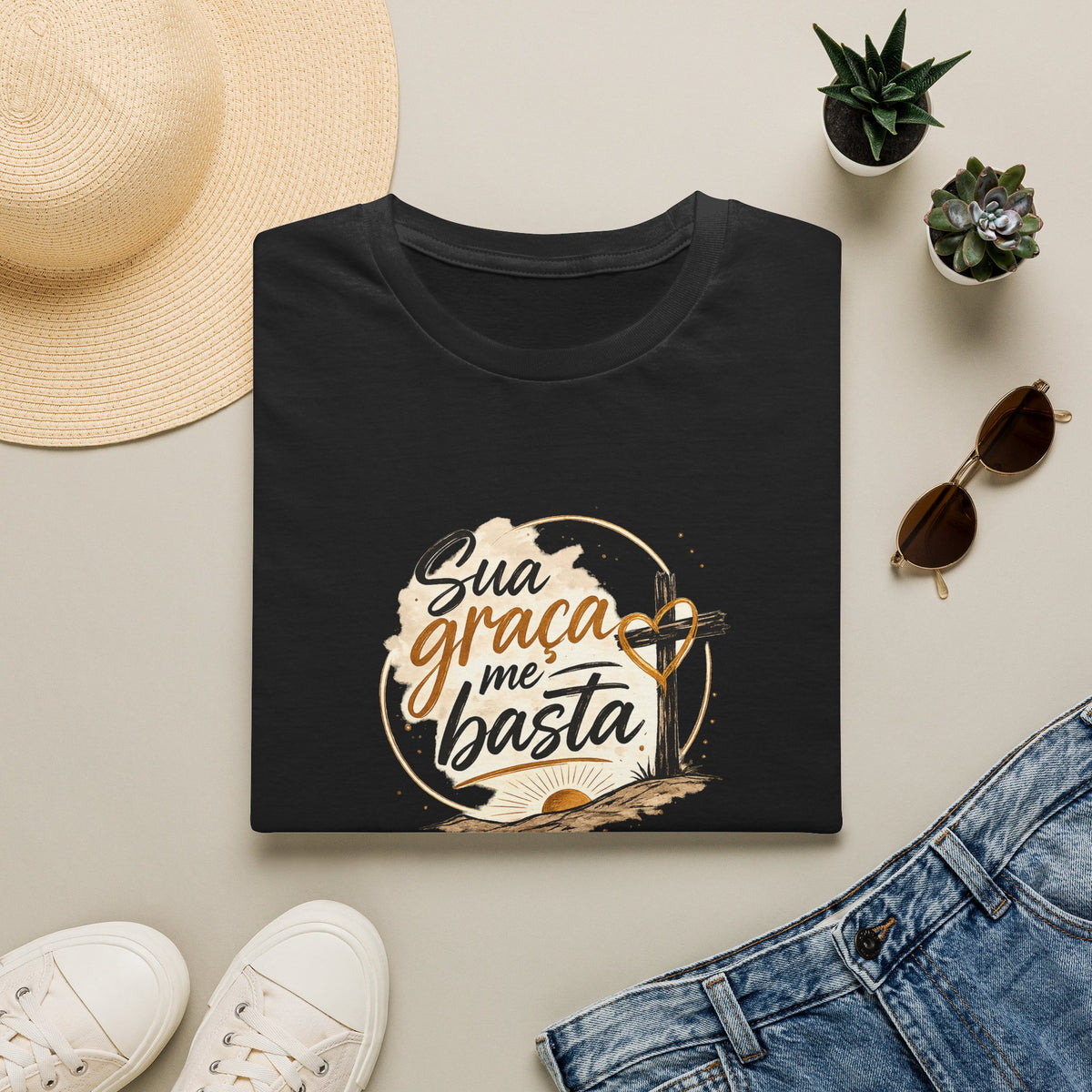 T‑Shirt - "Sua Graça Me Basta"
