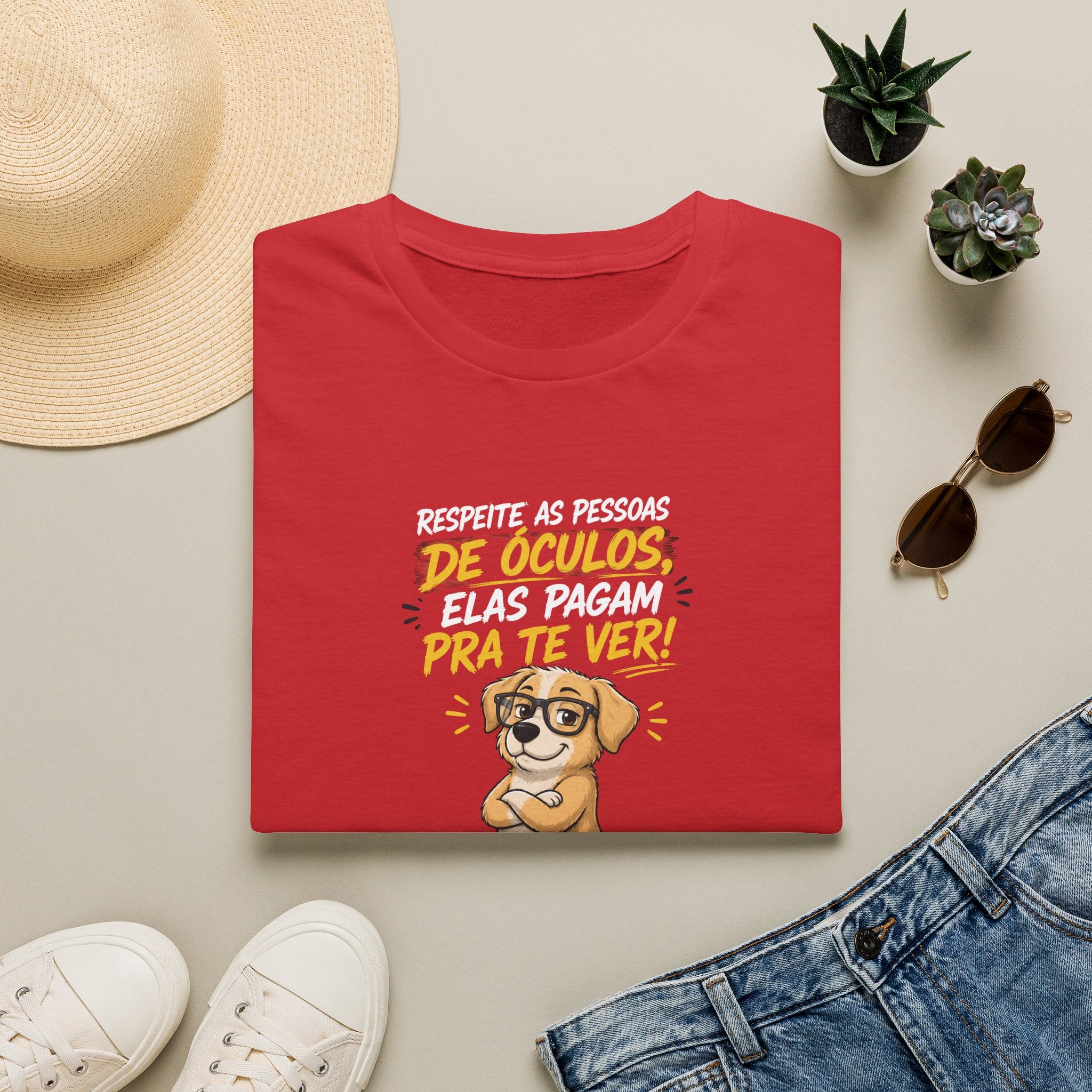 T-Shirt — "Respeite as Pessoas de Óculos, Elas Pagam Pra Te Ver!"