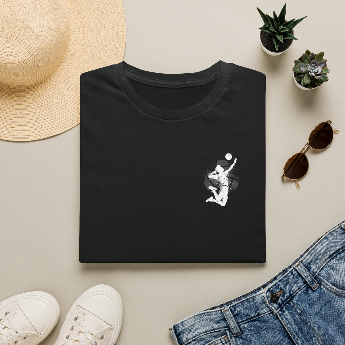 T-Shirt — “Fly High Hit Hard” Volleyboll