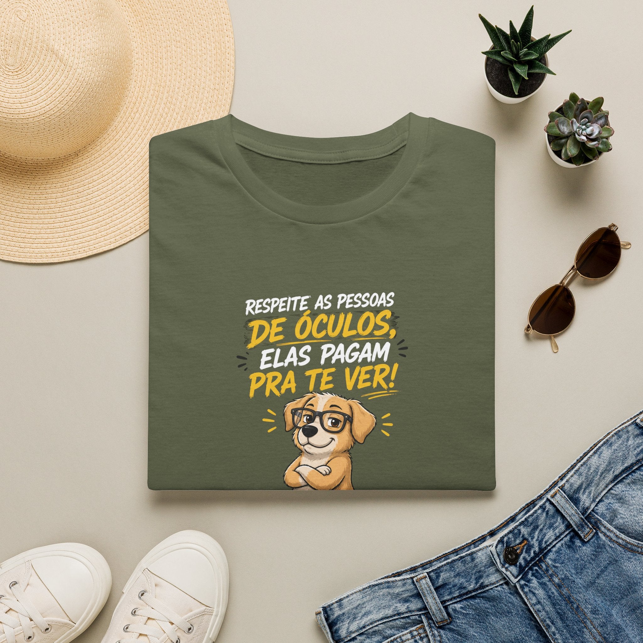 T-Shirt — "Respeite as Pessoas de Óculos, Elas Pagam Pra Te Ver!"