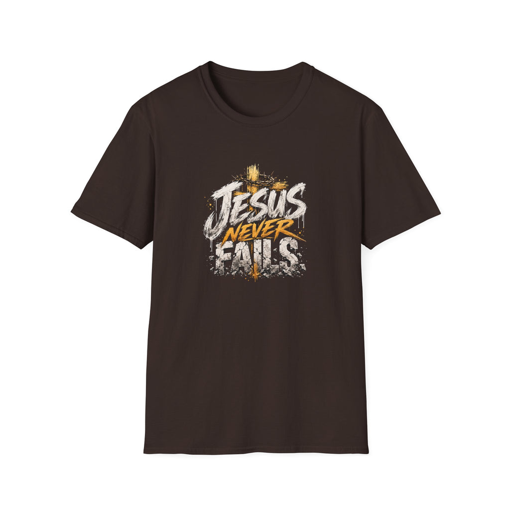 T-Shirt — Jesus Never Fails