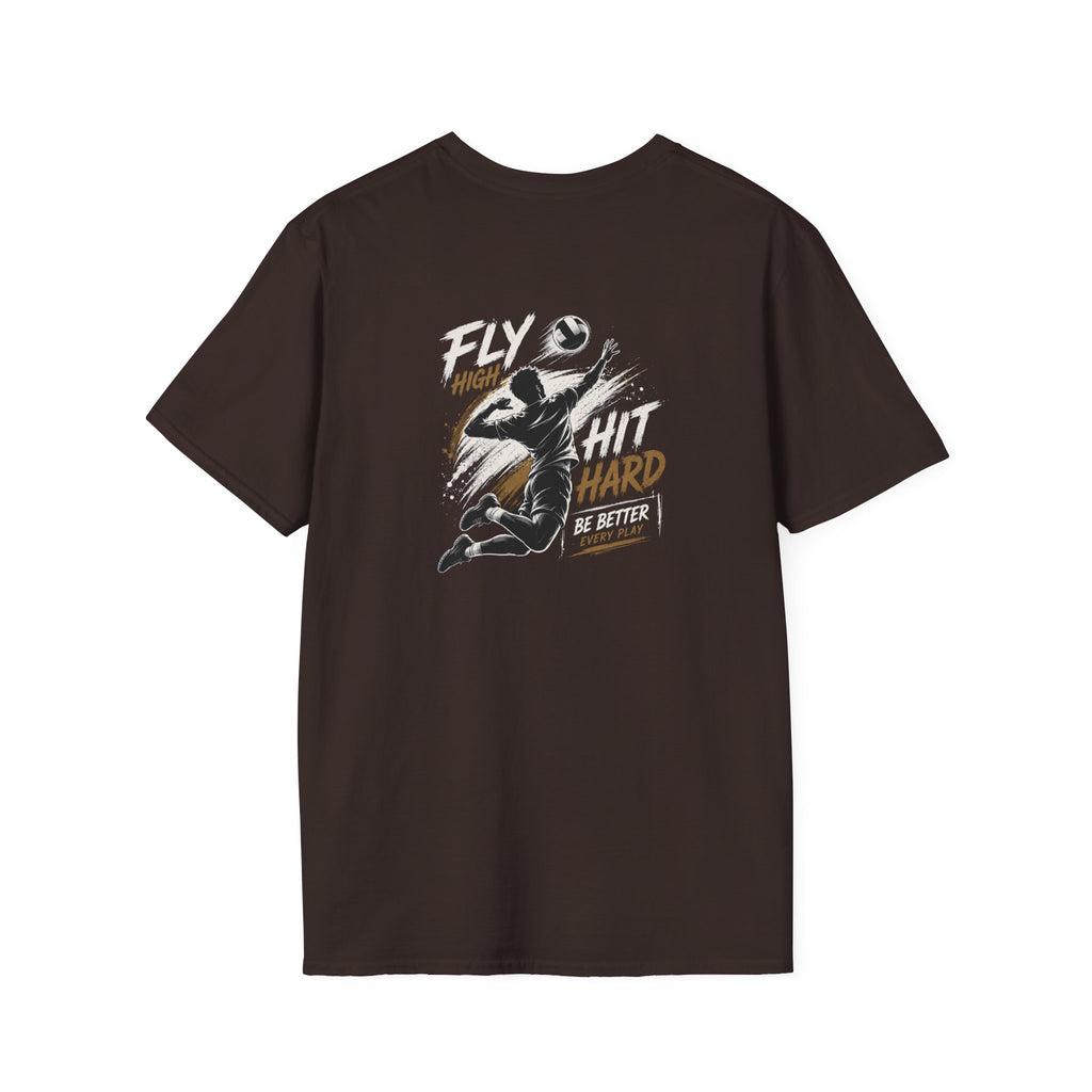 T-Shirt — “Fly High Hit Hard” Volleyboll