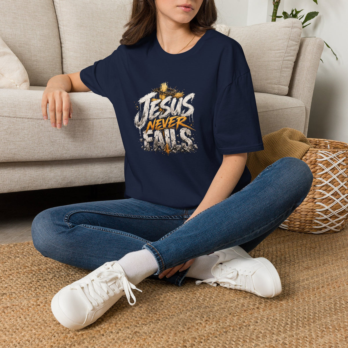 T-Shirt — Jesus Never Fails