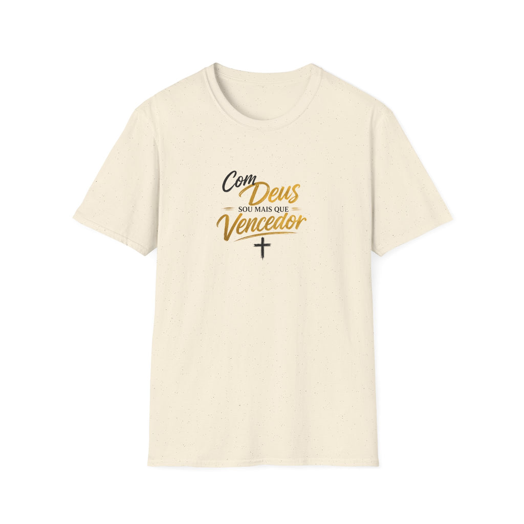 T‑Shirt — "Com Deus Sou Mais Que Vencedor"