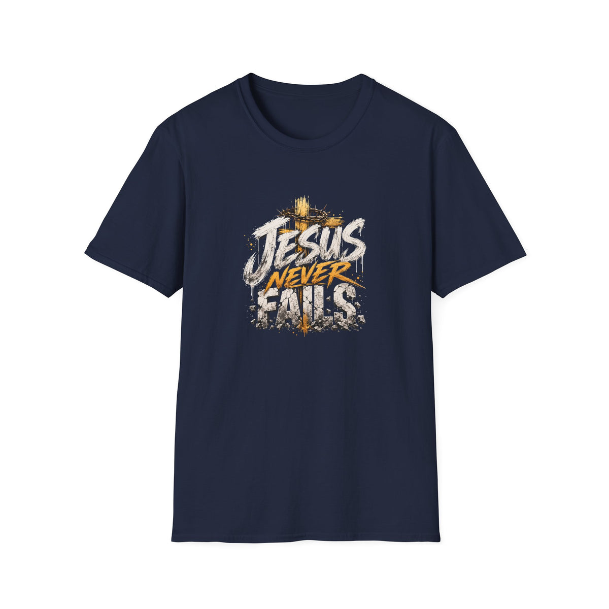 T-Shirt — Jesus Never Fails