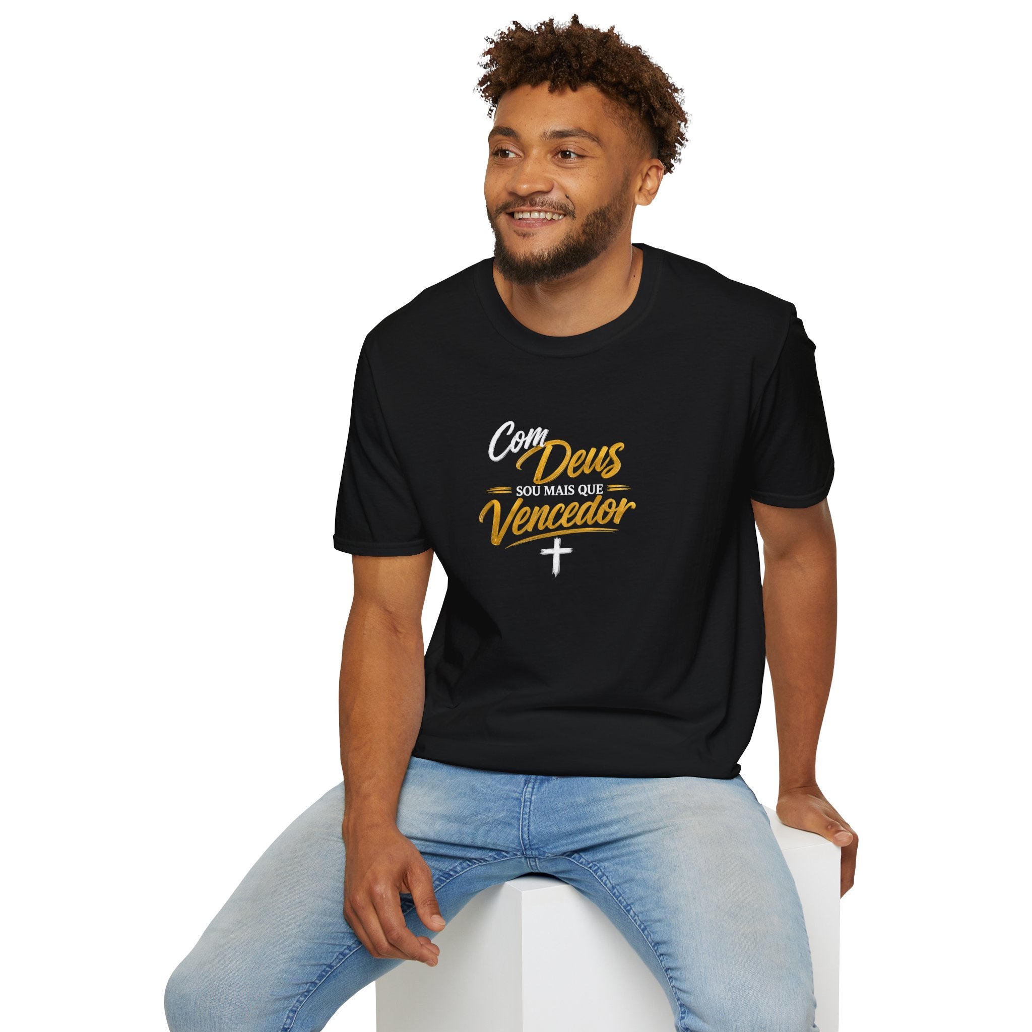 T-Shirt "Com Deus sou mais que vencedor"