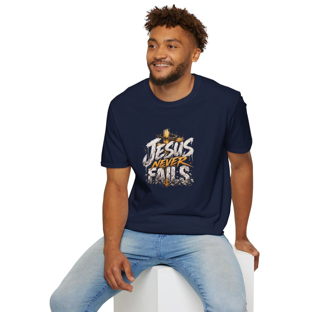 T-Shirt — Jesus Never Fails