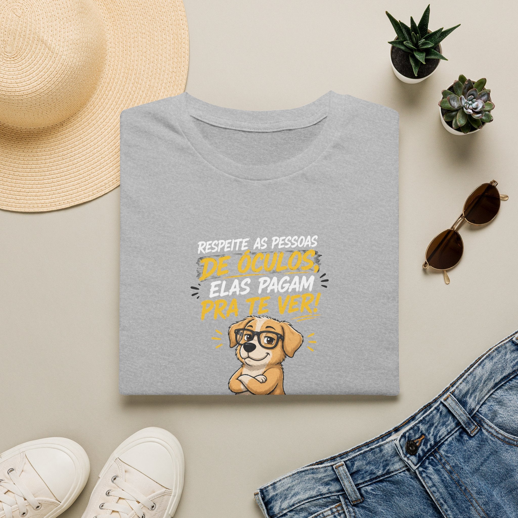 T-Shirt — "Respeite as Pessoas de Óculos, Elas Pagam Pra Te Ver!"