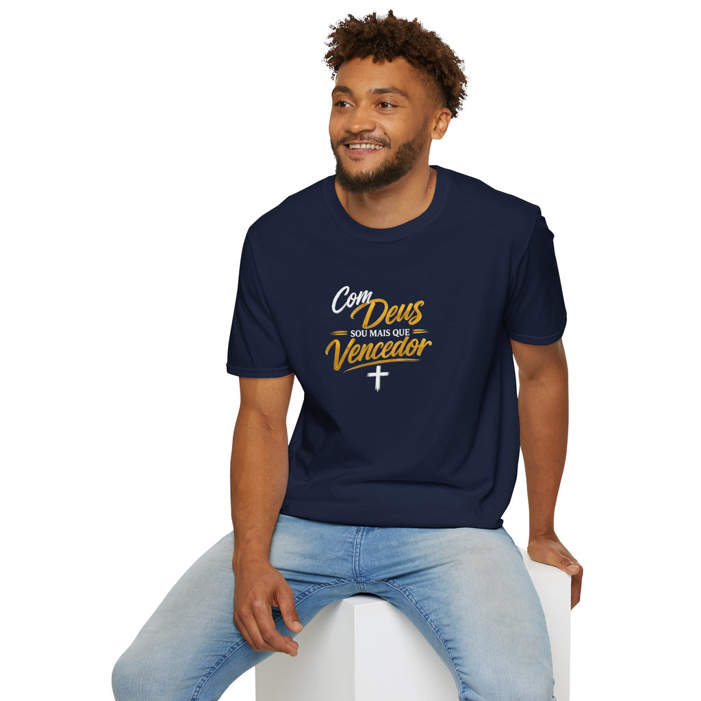 T-Shirt "Com Deus sou mais que vencedor"