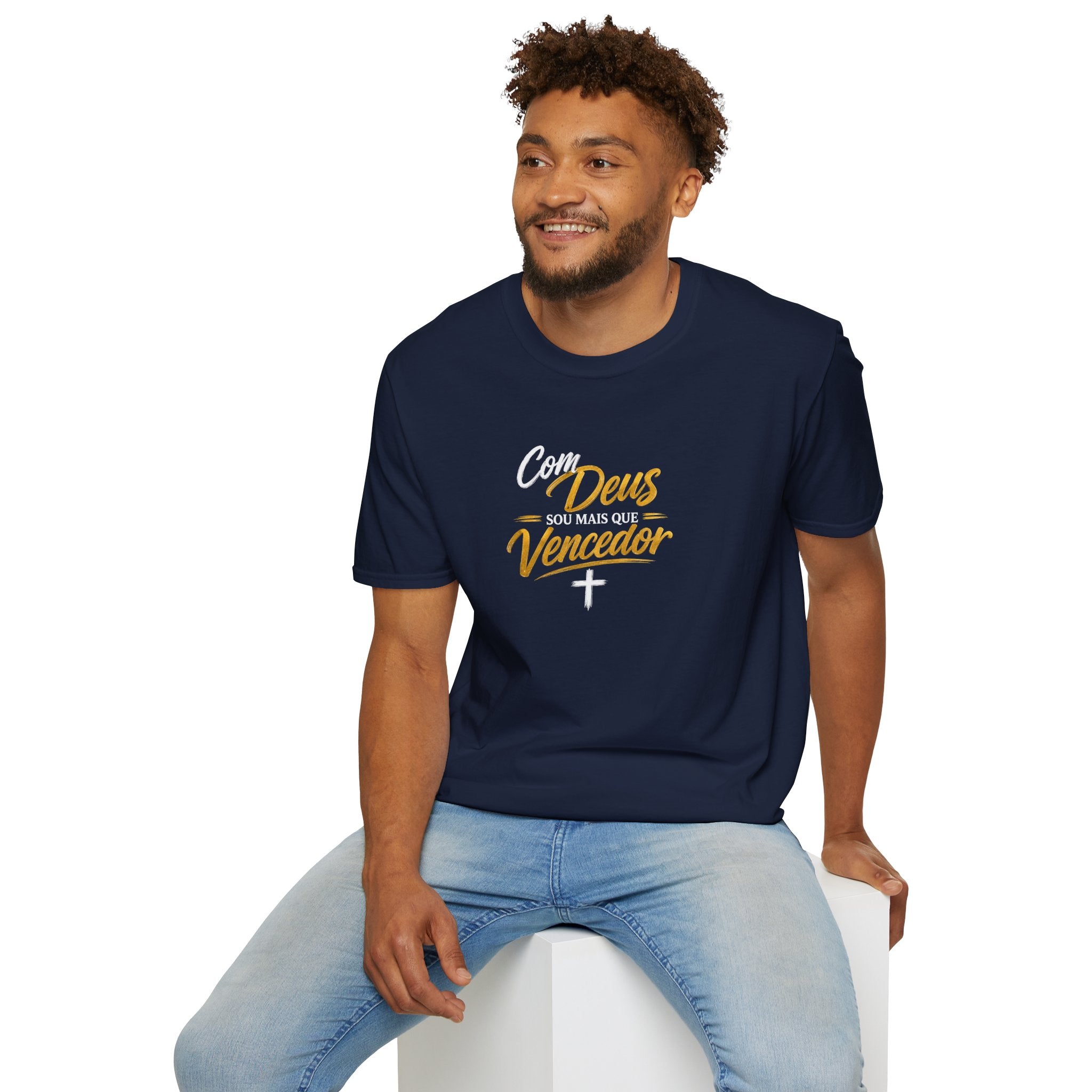 T-Shirt "Com Deus sou mais que vencedor"