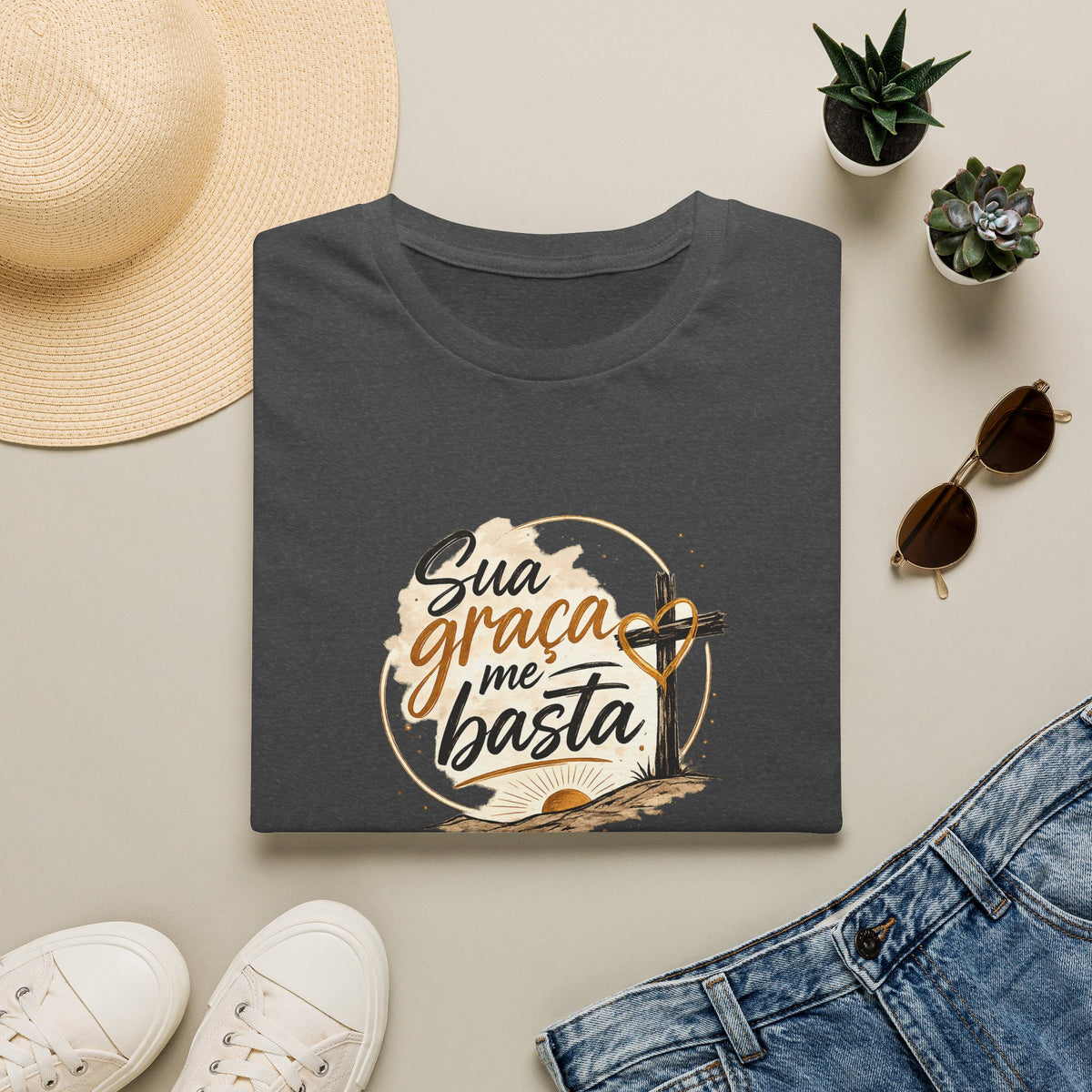 T‑Shirt - "Sua Graça Me Basta"