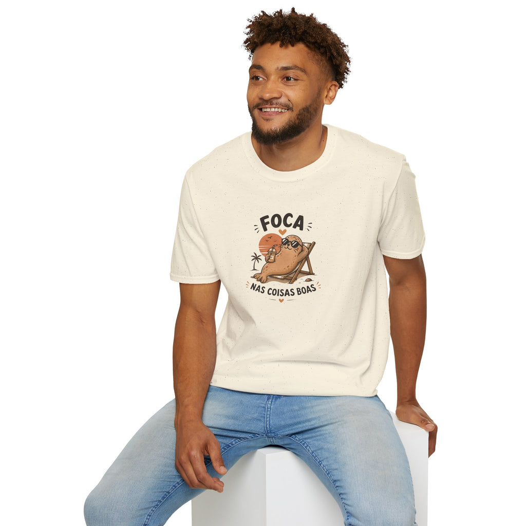 T-Shirt — "Foca nas Coisas Boas"