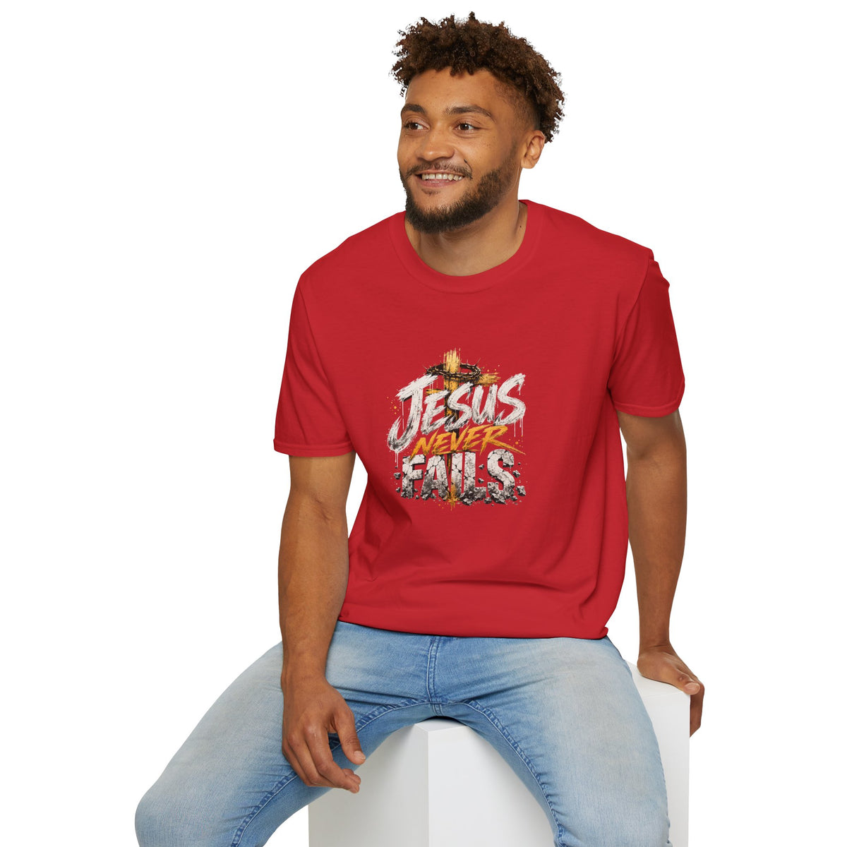 T-Shirt — Jesus Never Fails