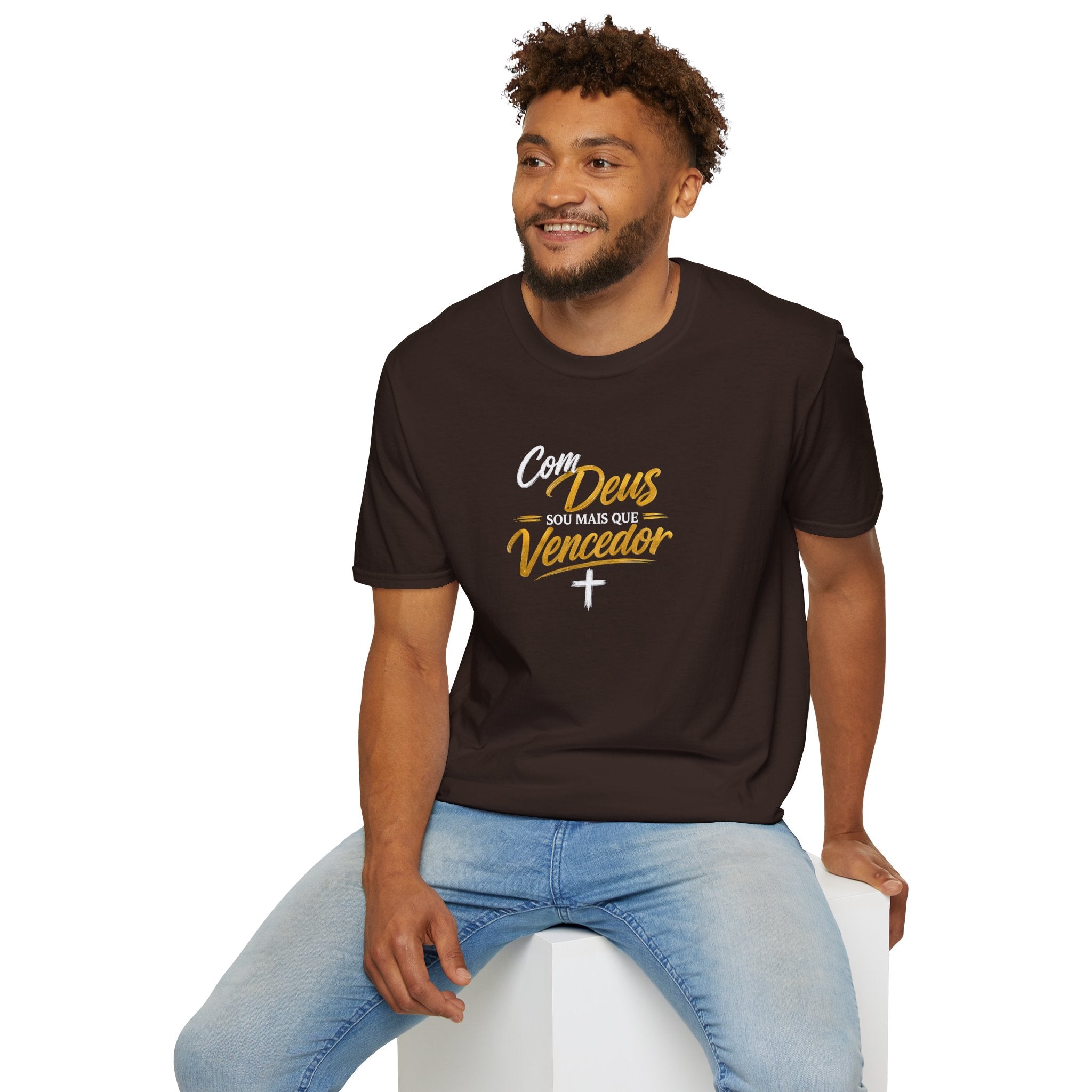 T-Shirt "Com Deus sou mais que vencedor"