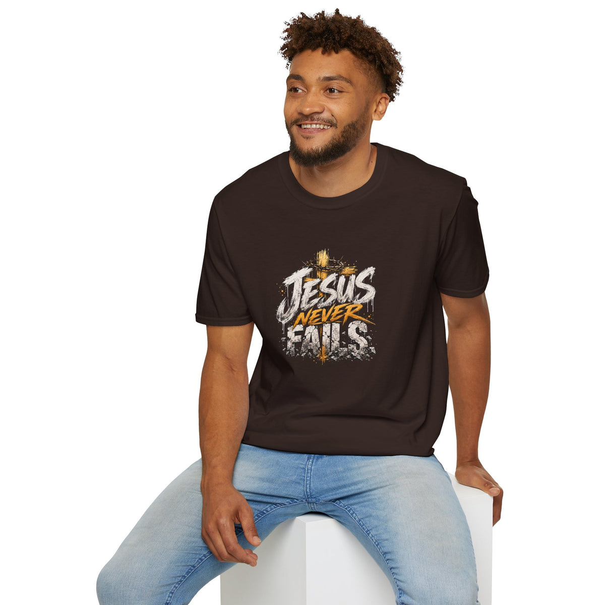 T-Shirt — Jesus Never Fails