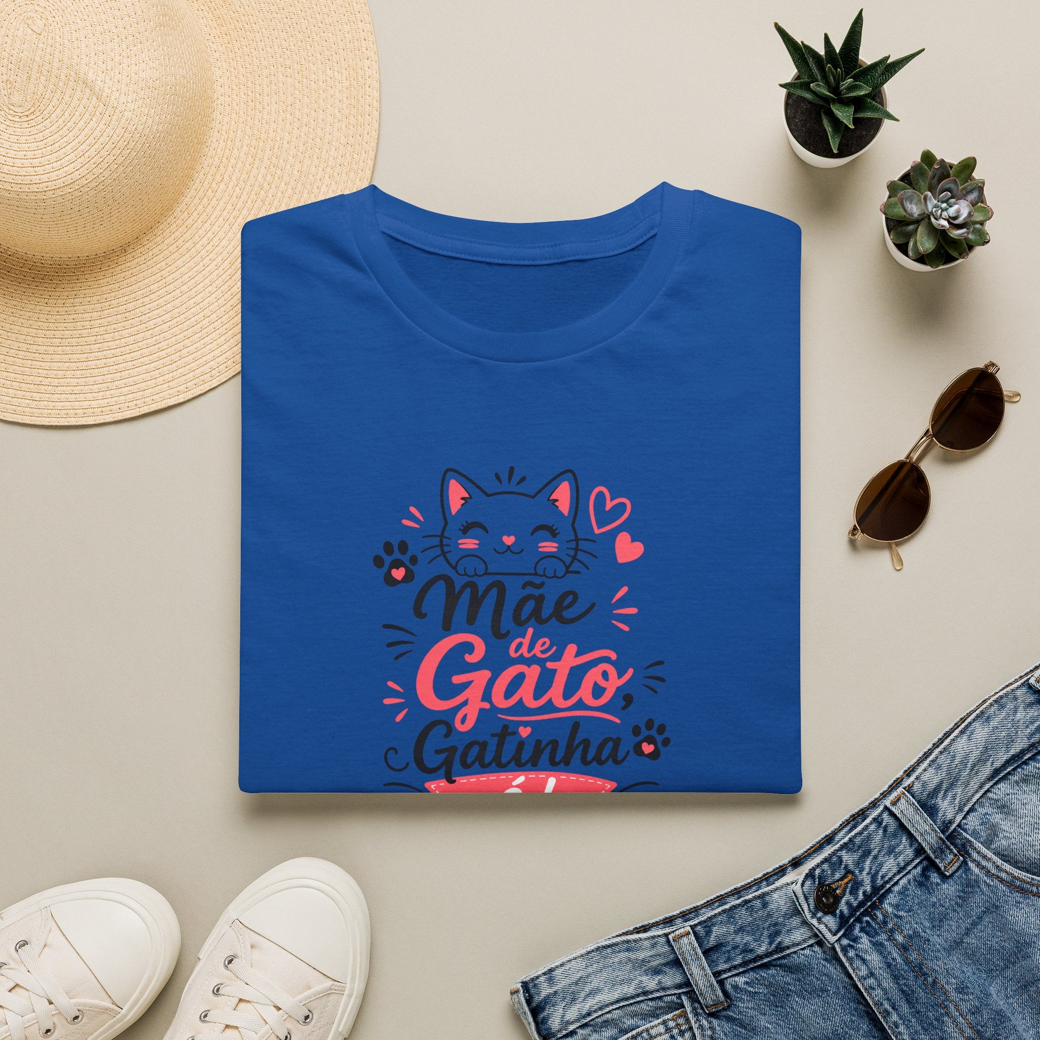 T-Shirt — "Mãe de Gato Gatinha"